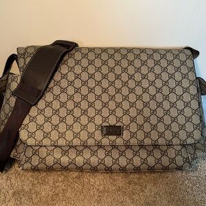Gucci Monogram Messenger diaper bag